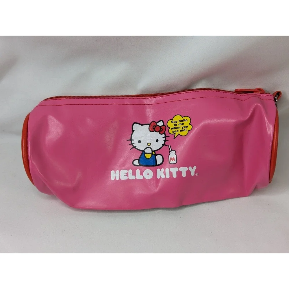 Sanrio Hello Kitty Pencil Case Pink‎ 2012 Rainbow